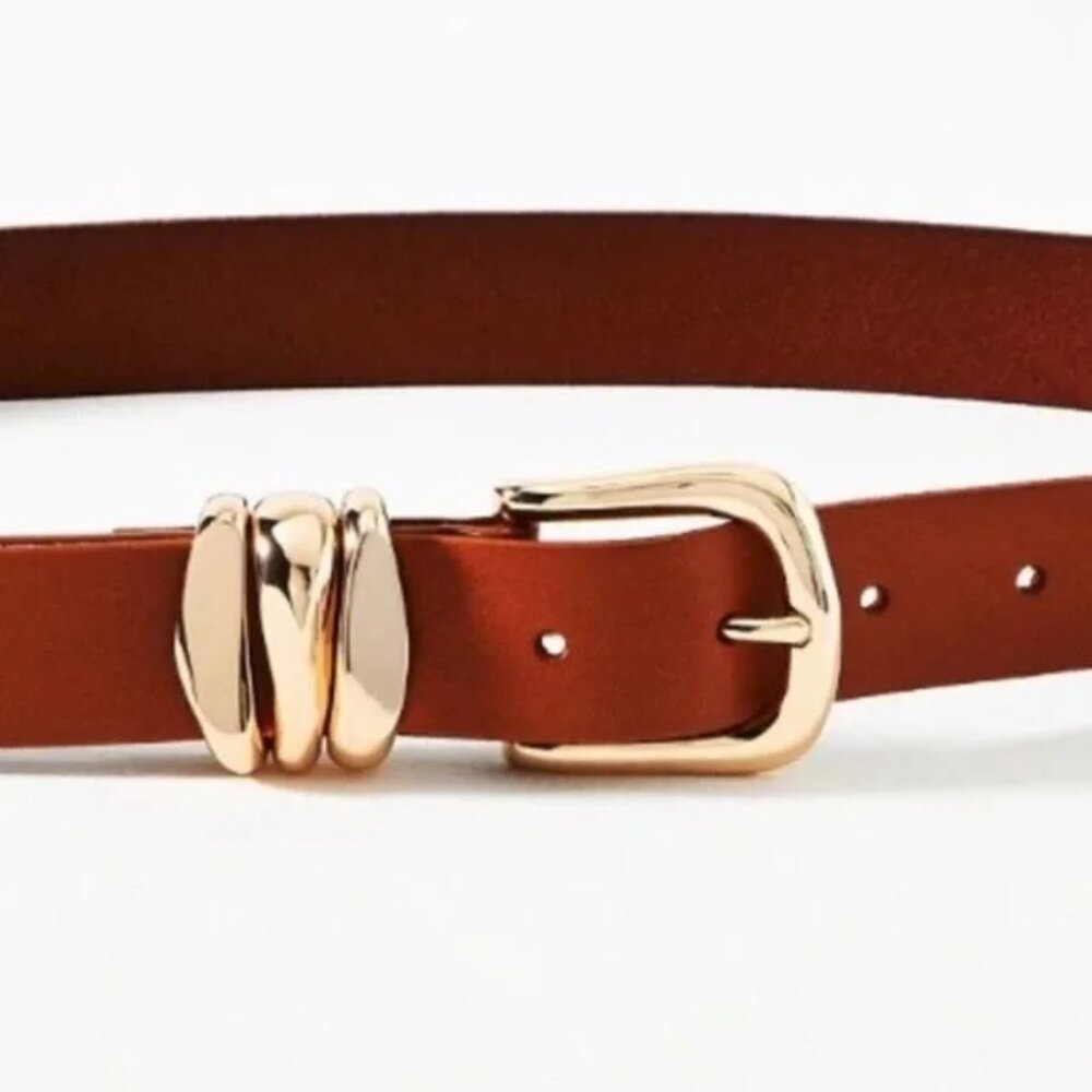 Anthropologie Structured Keeper Belt NEW with tags in the color Honey